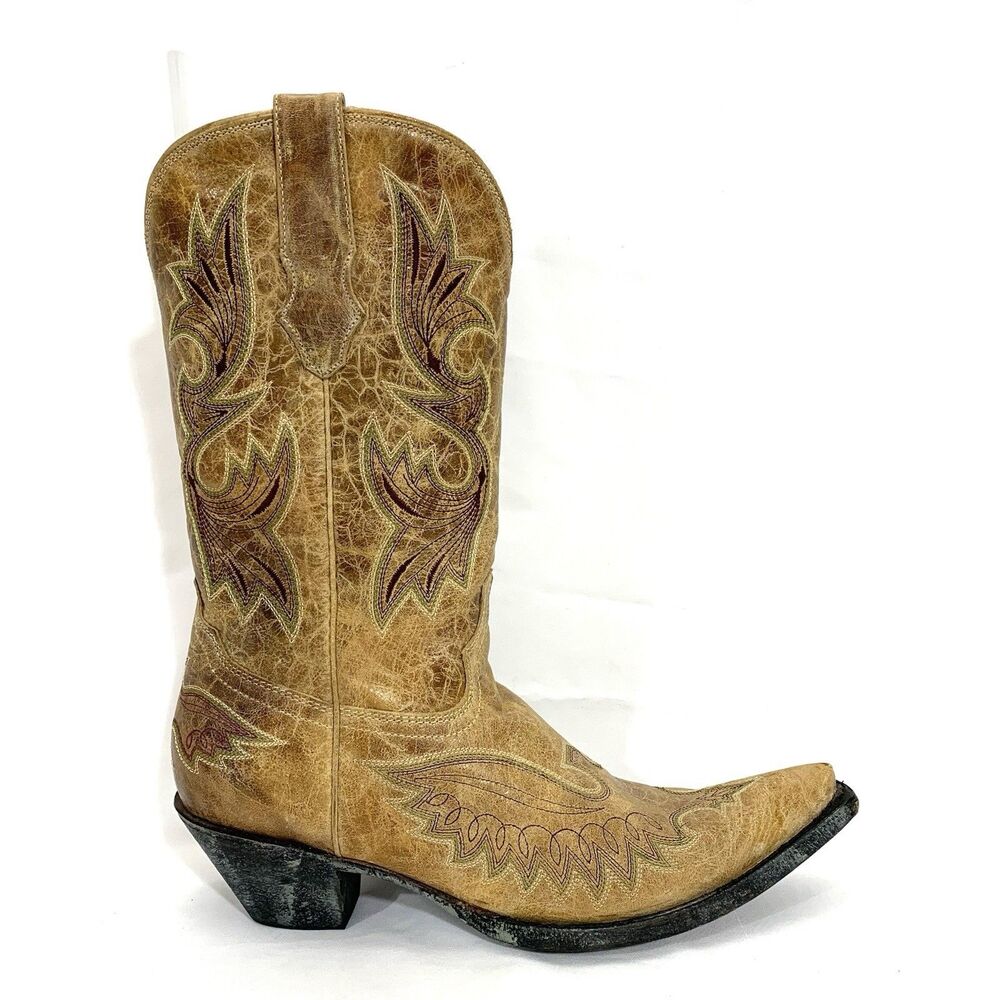 Corral Boots Style R1964 with antique saddle crackle leather Women’s Size 11 M - Picture 4 of 16